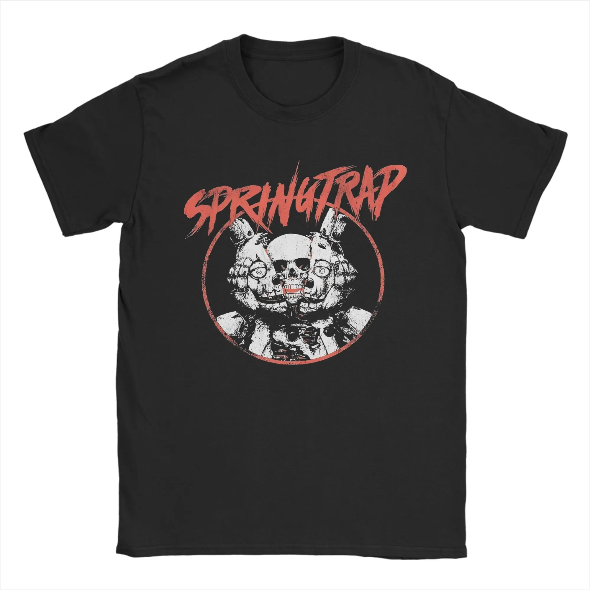 

Five Nights At Freddy's Game Springtrap T Shirt Men Cotton Funny T-Shirt Round Collar Tees Short Sleeve Clothes Classic