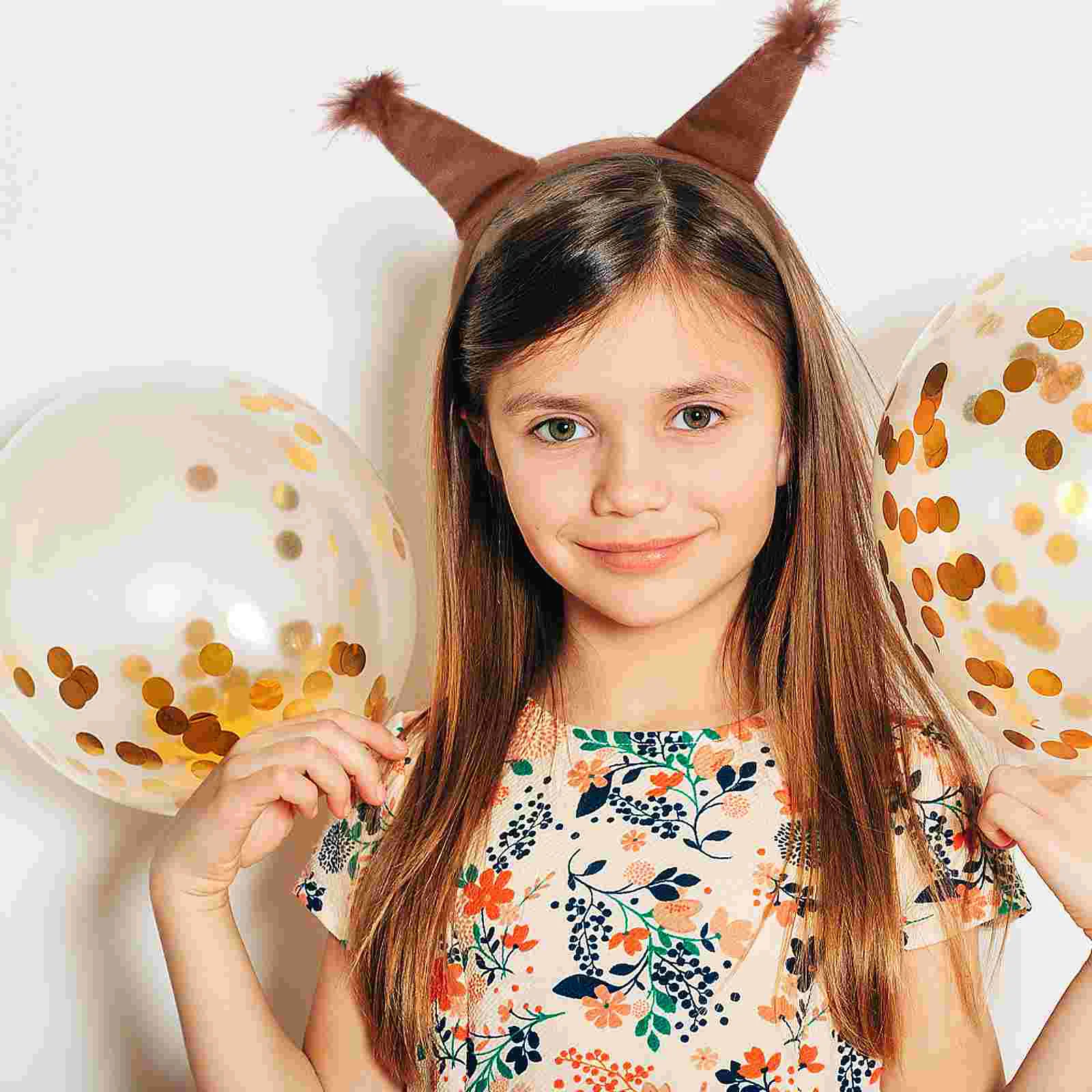 

Squirrel Cosplay Props Headband Tail Stuffed Animal Ear for Children Fox Costume