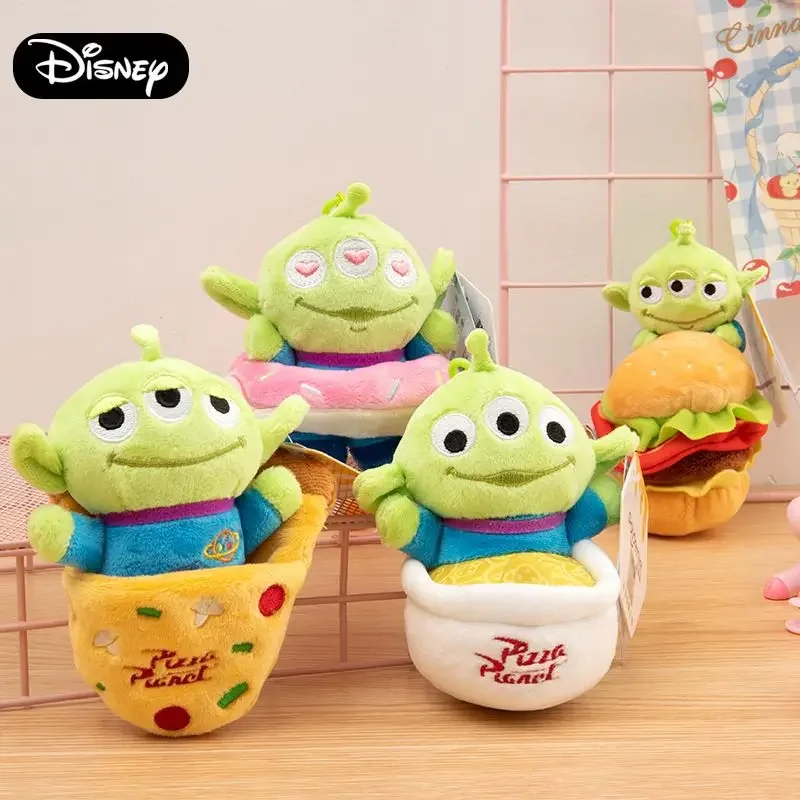 Disney genuine Toy Story Alien Buzz Lightyear plush cute doll bag charm creative keychain girls gift birthday rilakkuma