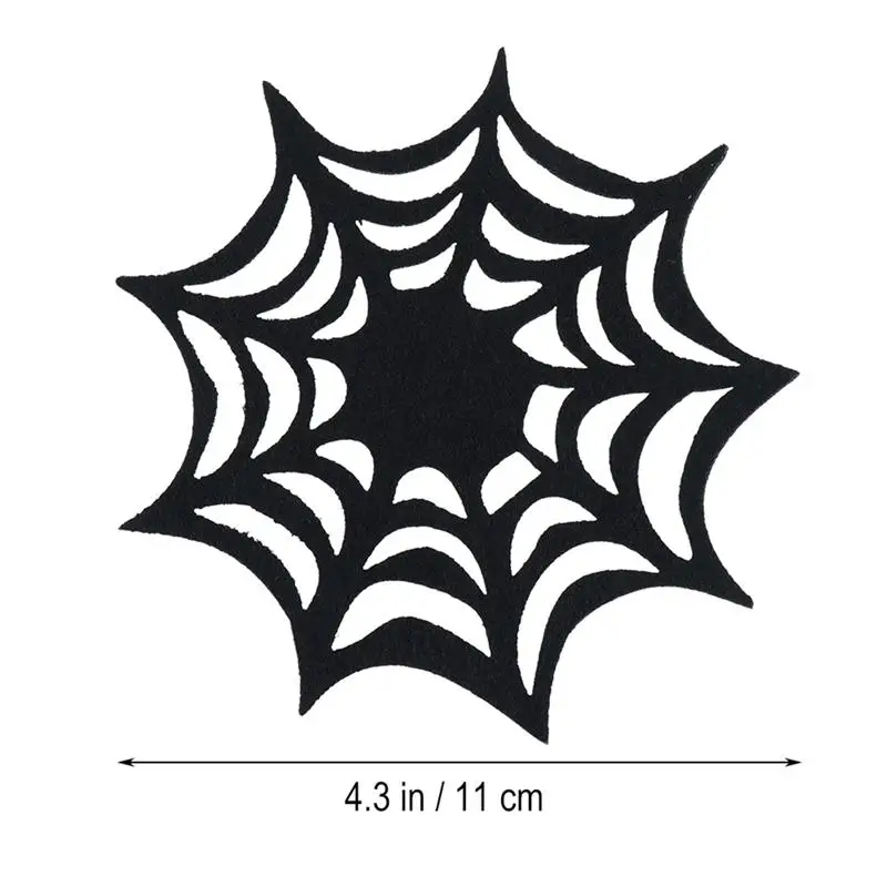 6/4/2pcs Coasters Spider Web Decorative Halloween Themed Decorarion Supplies Doilies Round Round Round Round Round Placemats for