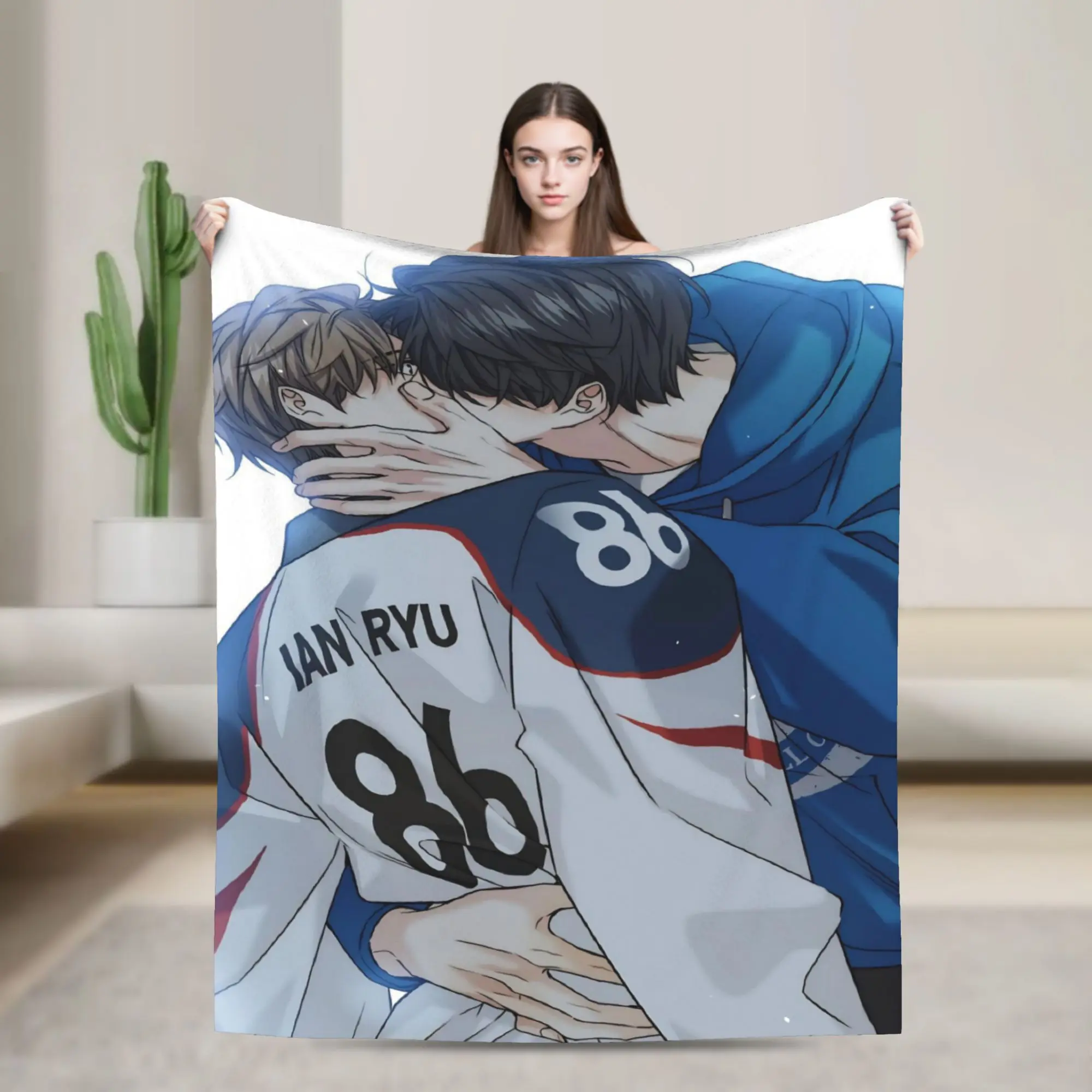 Melting Point BL Throw Blanket for Couch  Fuzzy Soft Plush Blanket 50x60 Inches Multi-size Bedspread for All Seasons