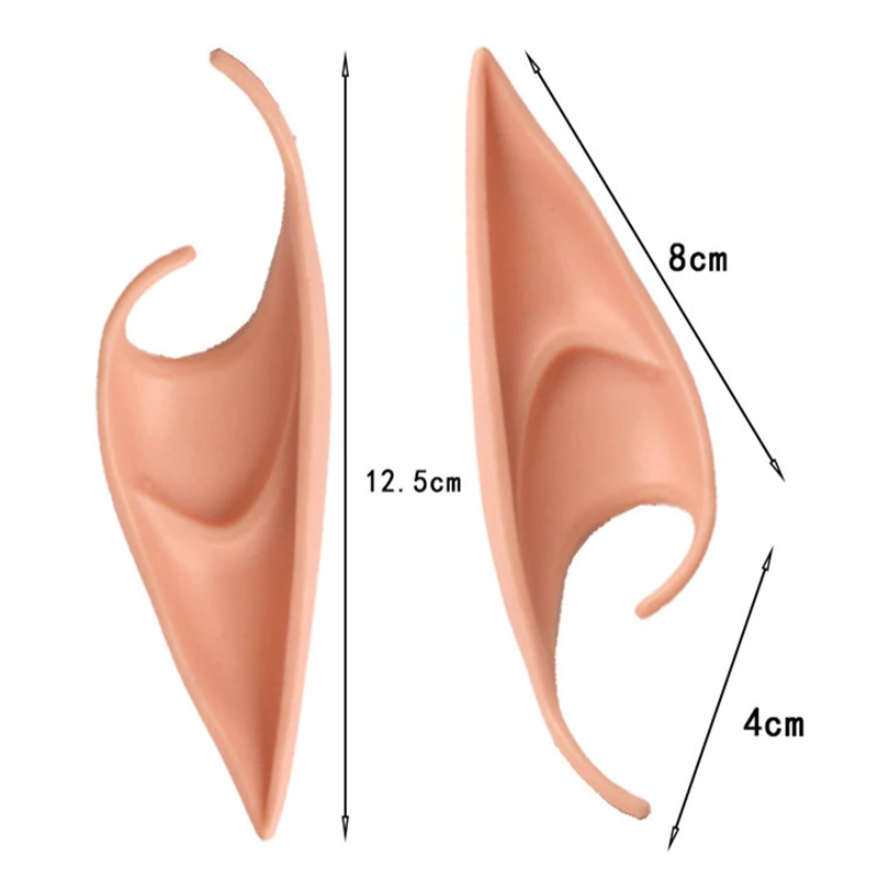 Fairy Elf Ears Cosplay Pixie Soft Pointed Ears Renaissance Halloween Party Xmas Custome Accessory Makeup Elf Masquerade Props