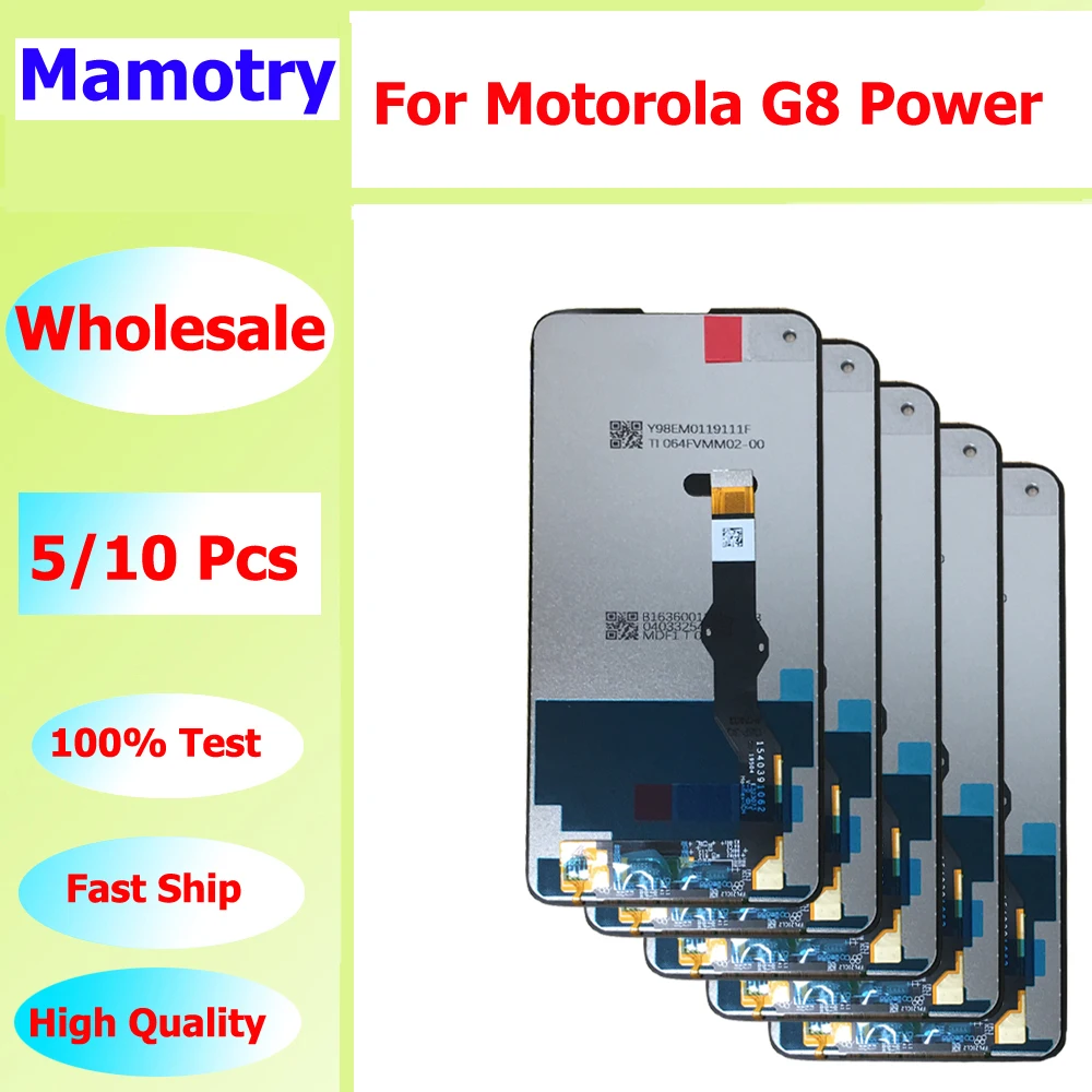 

Оптовая продажа, 5/10 шт./лот, оригинальный самосварной ЖК-дисплей для Motorola Moto G8 Power XT-2041-1 с сенсорной сборкой