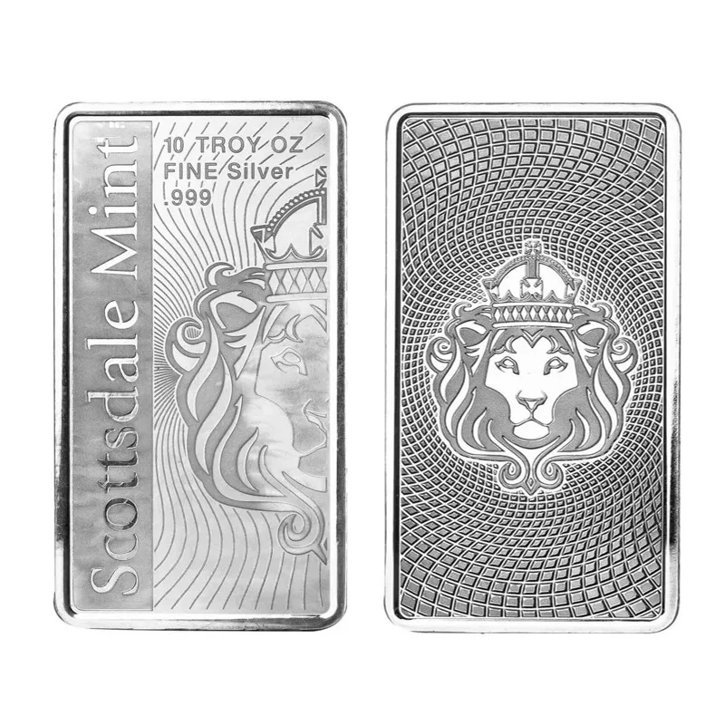 Replica 10 oz Scottsdale Vortex Silver Bar USA 10 oz Silver Bar Zinklegering Verzilverd Bullion Craft Gifts - afbeelding 2