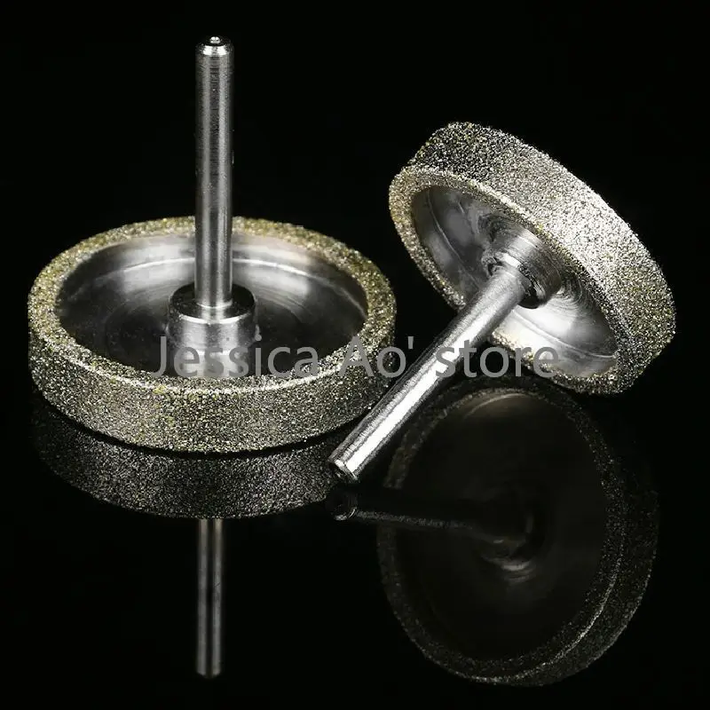 20-50mm 60/240 Grit Flat-Shaped Diamond Grinding Wheel Jade Abrasive Disc Polishing Flat Knitting Machine Jade Surface Smoothing