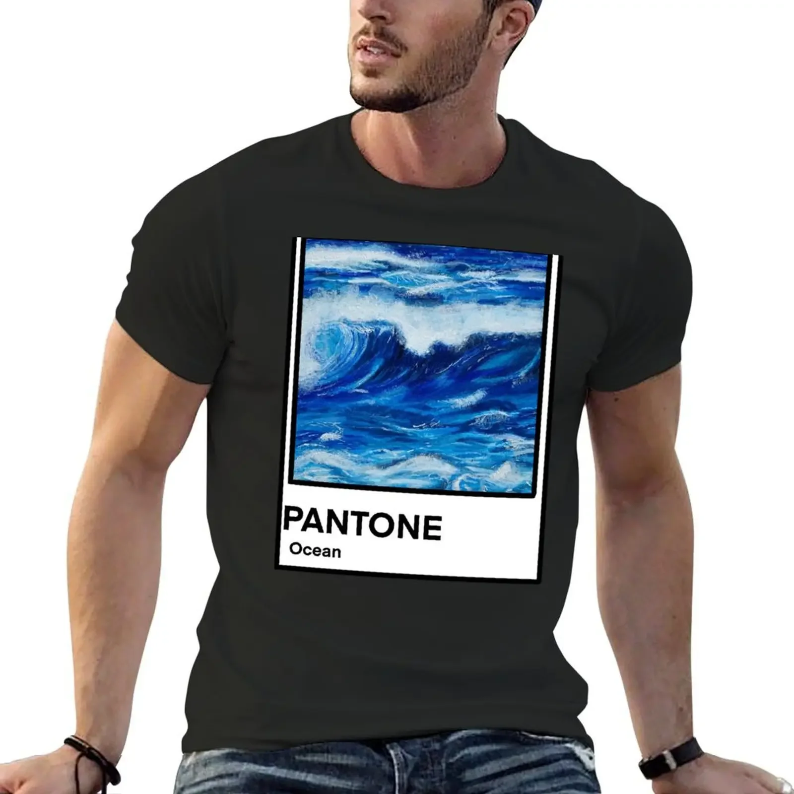 Ocean pantone T-Shirt customizeds vintage plain t shirts men