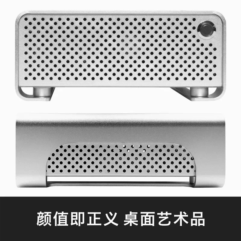 For Kuyu MGP All Aluminum Mini ITX Chassis DC ATX Power Supply DIY Desktop Ultra Thin Horizontal Small Case