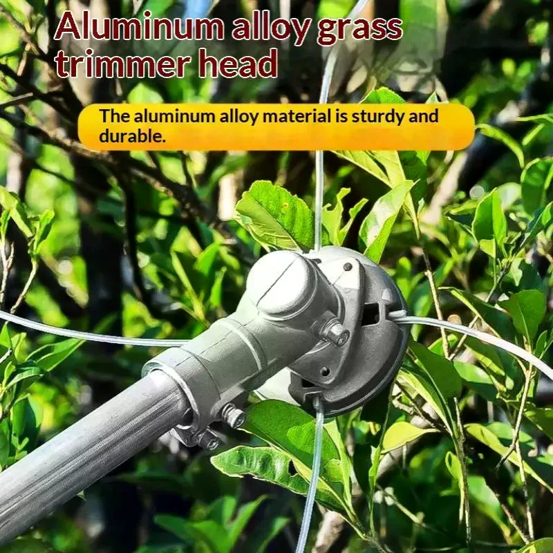 Aluminum Alloy Grass Trimmer Head With Nylon Wrapped Steel Line For Gardening Replacement Parts 1 Set
