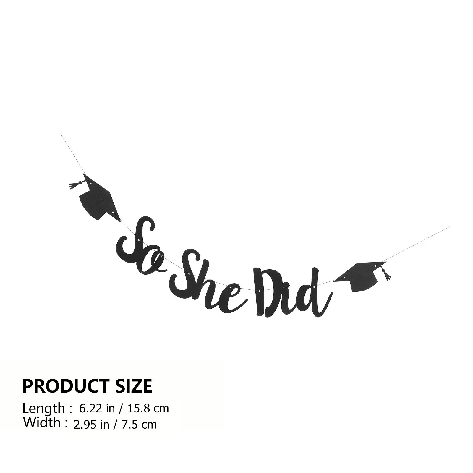 

Graduation Party Black High School Decor Hanging Hanging Pendant For Graduation Pendant Flags cheerful letters for Doors Walls