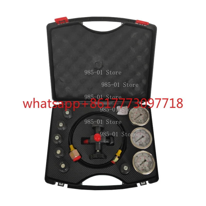 7-in-1 Hydraulic Cylinder Nitrogen Gas Charging and Pressure Test Tool Kit