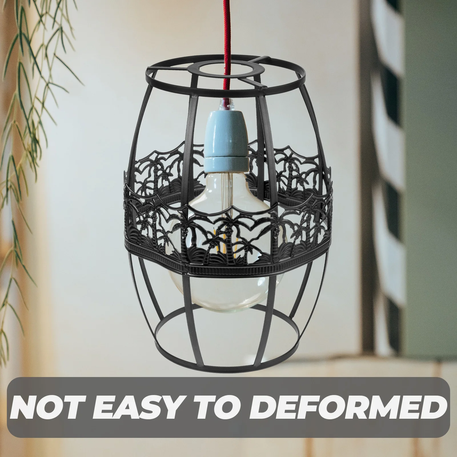 

Retro Metal Lampshade Hanging Light Cover Exquisite Drop Shape Design for Home Kitchen Bar Decorative Mesh Cage Guard