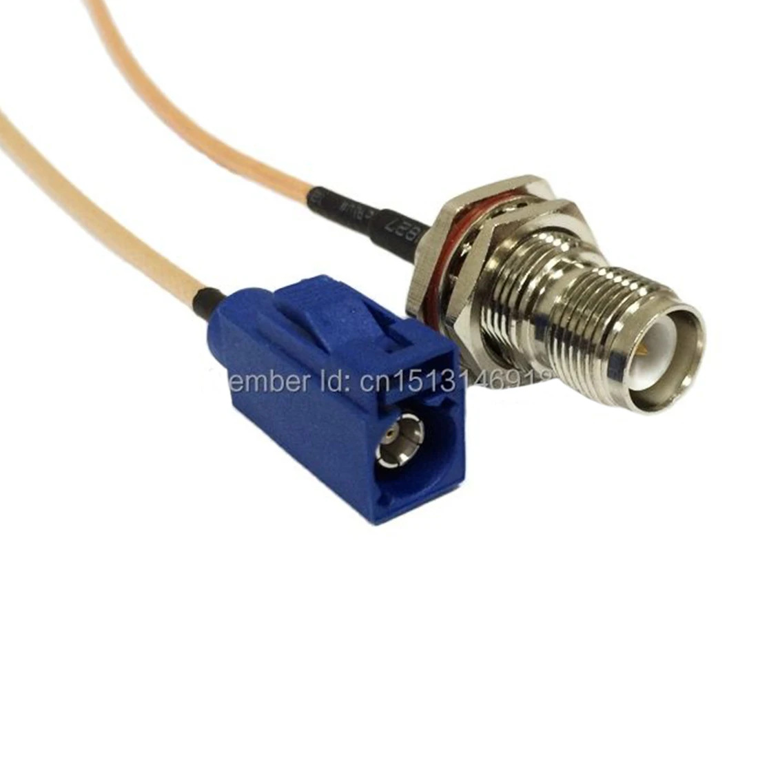 New  RP-TNC Female Jack (Male Pin) Switch FAKRA C Connector RG316 Cable Adapter Fast Ship 15Ccm 6