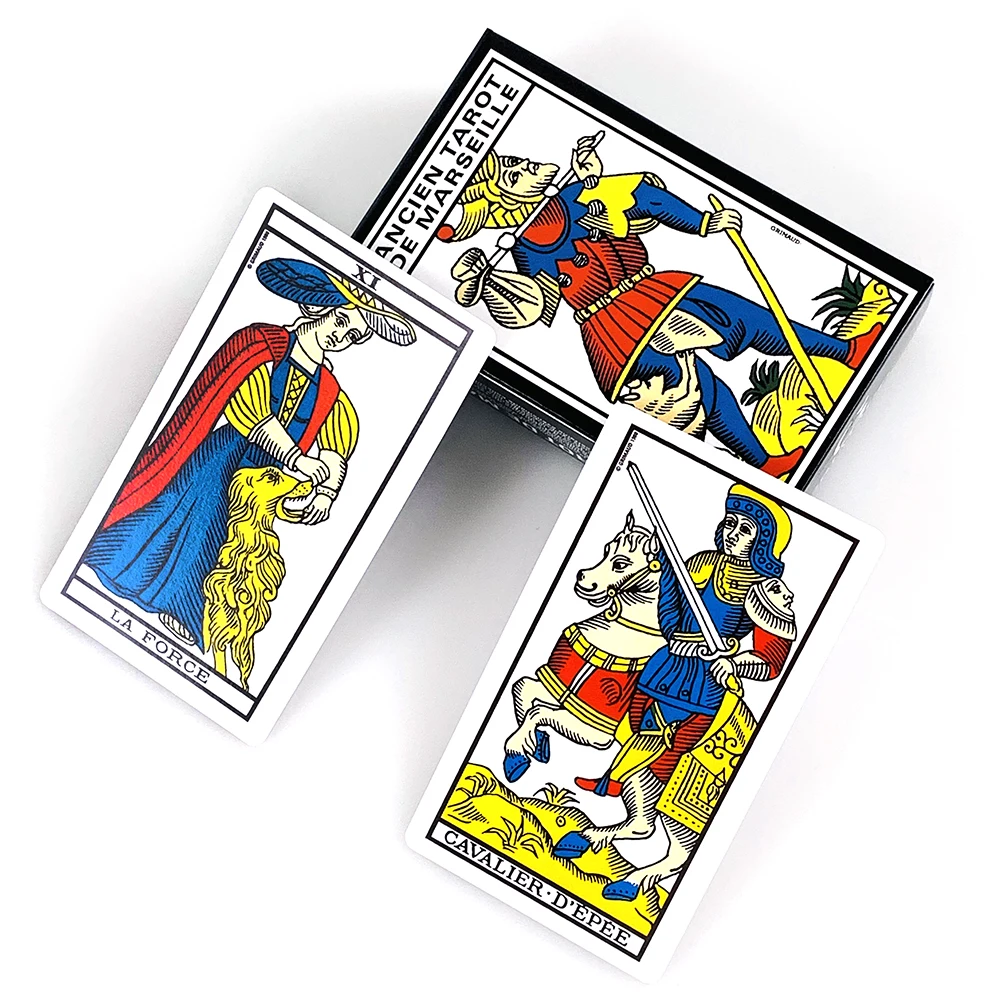 French Ver. Ancien Tarot De Marseille Deck Vintage Divination Tarot Deck Fortune Telling Board Game Cards Game for Beginner