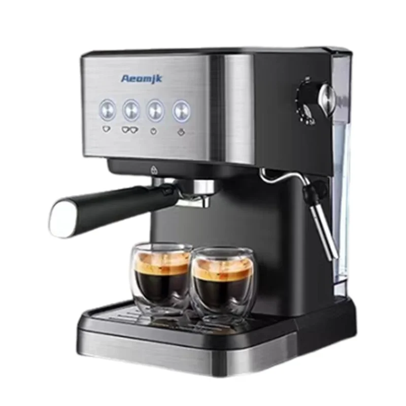 Fully semi-automatic espresso machine household small milk frother machine American