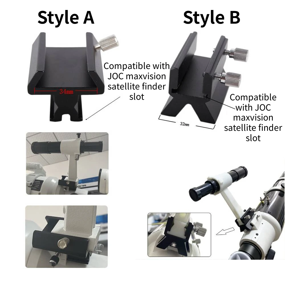 Finder Scope Base Adapter, Two Exquisite Styles Premium Conversion Plate for JOC Maxvision Astronomical Telescope