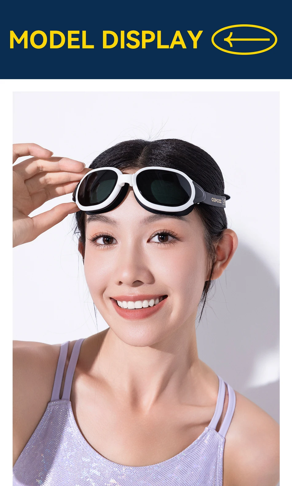 COPOZZ Schwimmbrille Myopie 0 -1,5 bis -7 Männer Frauen Langlebige Anti-Fog-UV-Schutz Wasserdichte Schwimmbrille Schwimmbrille – Detail 11