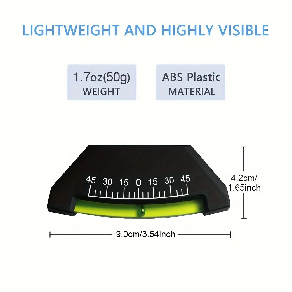 2x High-Visibility RV Leveling Inclinometer for Campers Pop-Up Trailer Boat Stainless Steel Ball Indicator Angle Scale Leveler