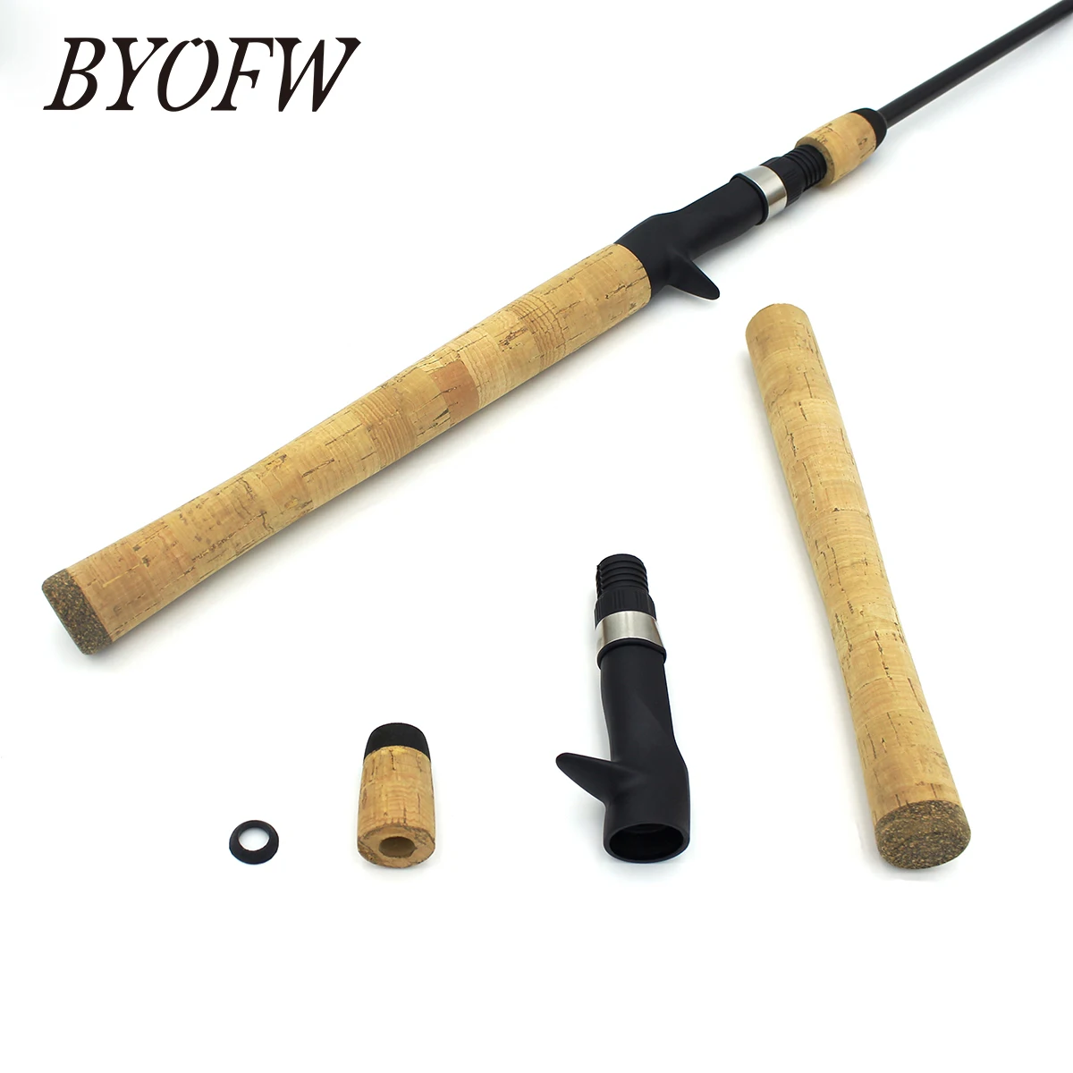 Imagem -05 - Byofw-outdoor Composite Cortiça Fundição Pesca Rod Handle 16 Tcs tipo Similar Reel Assento Faça Você Mesmo Reparação ou Substituição Fácil Instalar