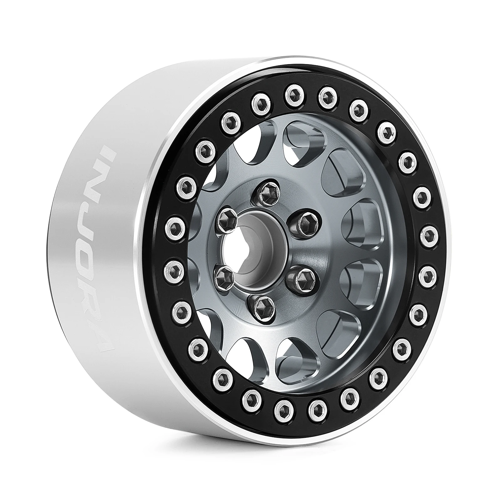 INJORA 4Pcs CNC Aluminum Alloy 1.9 Beadlock Wheel Rim for 1/10 RC Crawler Car Axial SCX10 90046 AXI03007 TRX4 VS4-10 Redcat Gen8