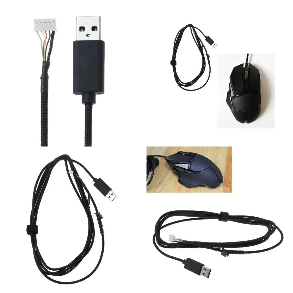 

31BA Durable USB Soft Mouse Cable Line Replacement Wire For G502 Mouse