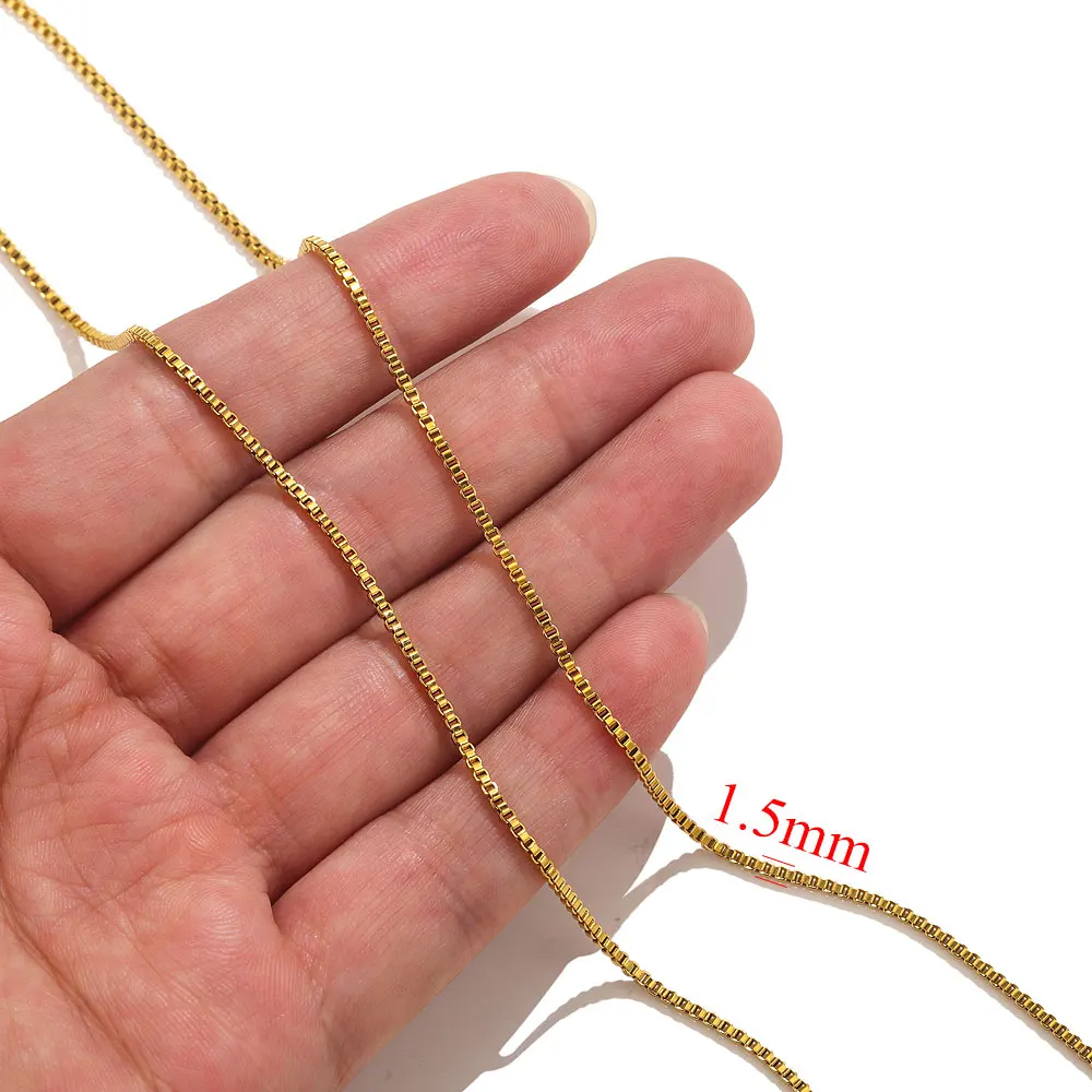 2 Meter Lippen Perlen Kette Edelstahl Kabel Ketten für Schmuckherstellung DIY Halskette Armband Zubehör Goldkette Erkenntnisse