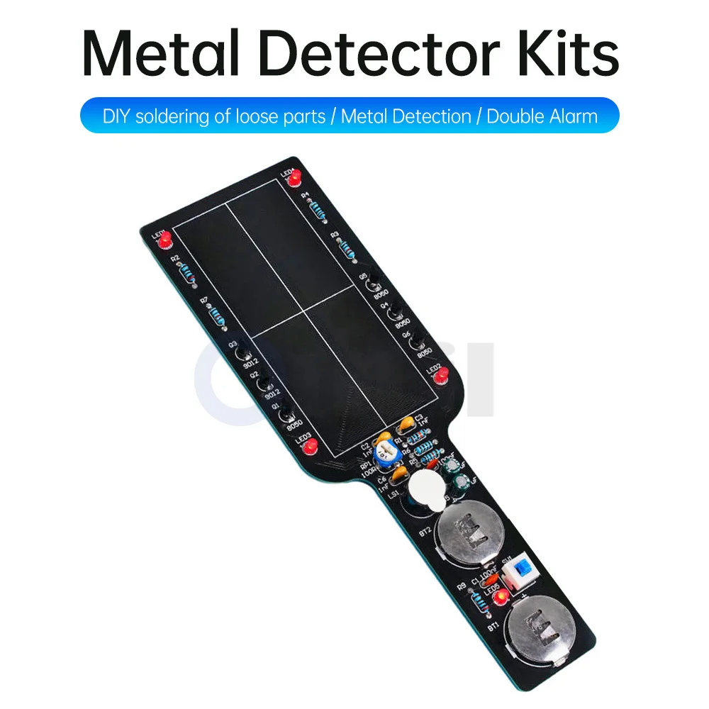 Handheld Metal Detection Module Kits DC3-5V Metal Detector with light Welding Practice Diy Parts with alarm prompt DIY kits