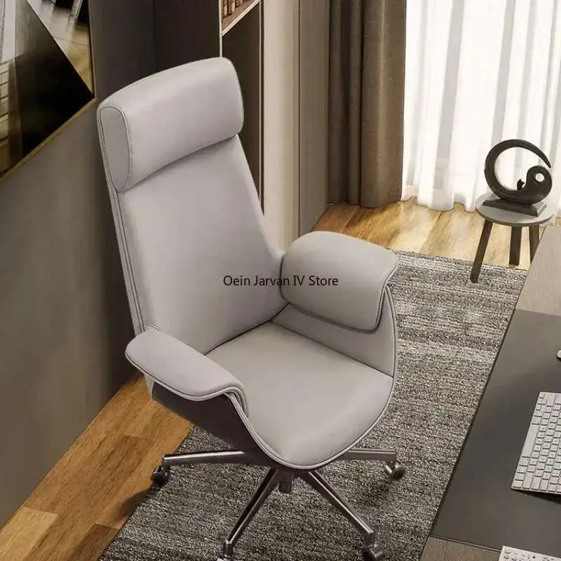

Modern Luxury Leather Office Chairs Gaming Backrest Study Boss Office Chair Lifting Swivel Sillon Oficina Living Room Furniture