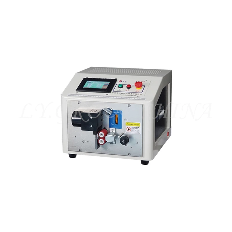 LY-302 Automatic Wire Tube Sleeving Pipe Cutting Machine Touch Screen Cable Cutting Stripping Peeling Machine