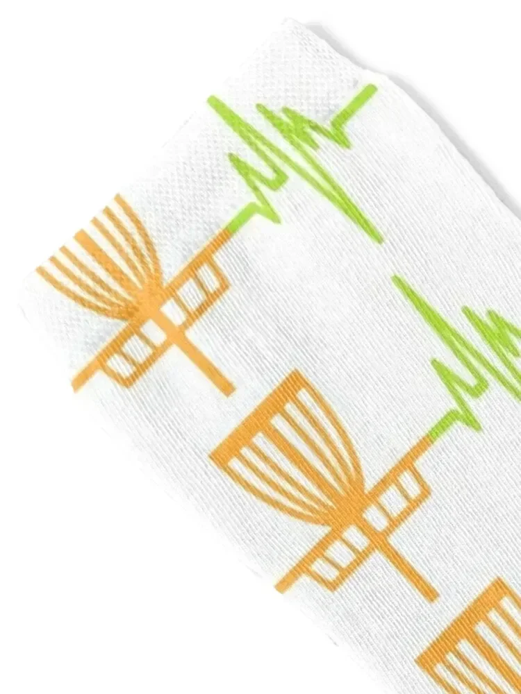 Heart Beat - Funny Disc Golf Socks Climbing custom Ladies Socks Men's