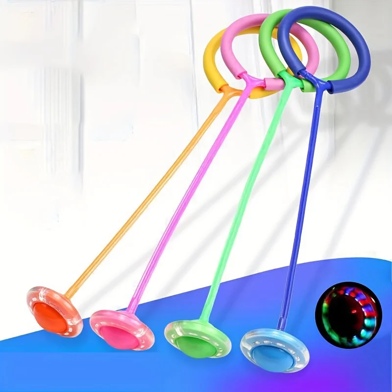 

1Pc Children Flashing Jump Ring Sports Bouncing Ball Foldable Flashing Bouncing Ball Suitable For Children Or Adults Skill Game
