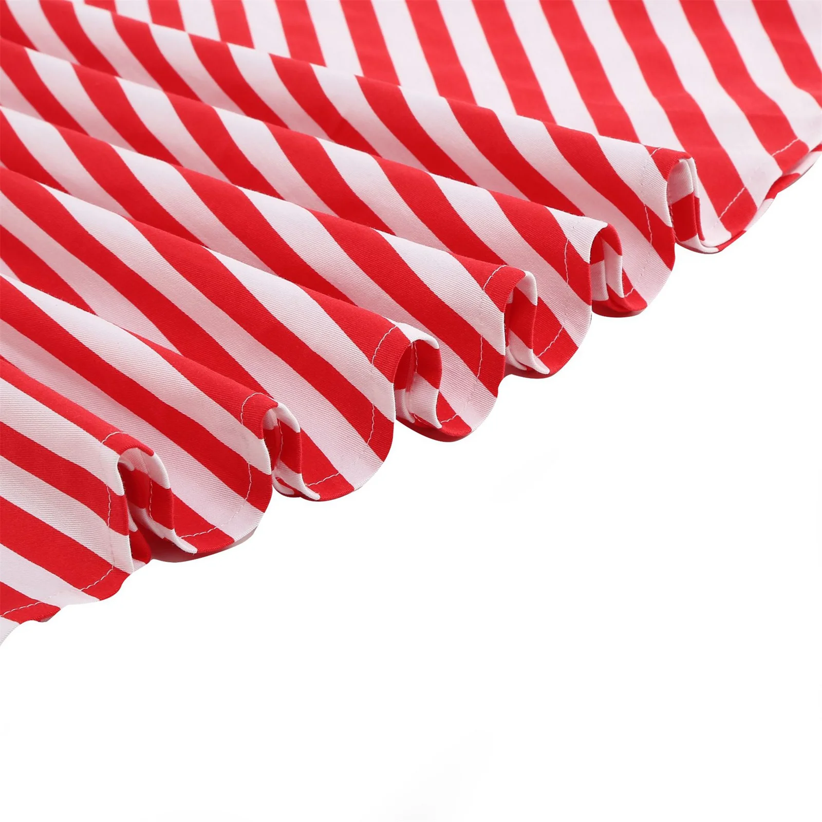 Femmes jupe rayée coton a-ligne bureau formel thé fête jupe Vintage années 1950, jupe midi rayée pour les femmes en été