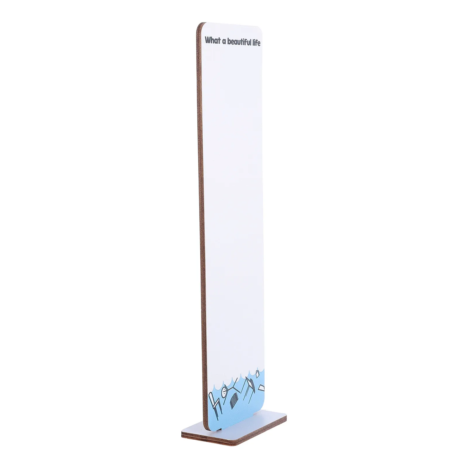 Monitor Memo Board Wooden Base Portable Desktop Message Holder Office Desk Memo Organizer Inspirational Quote Sign Computer Note