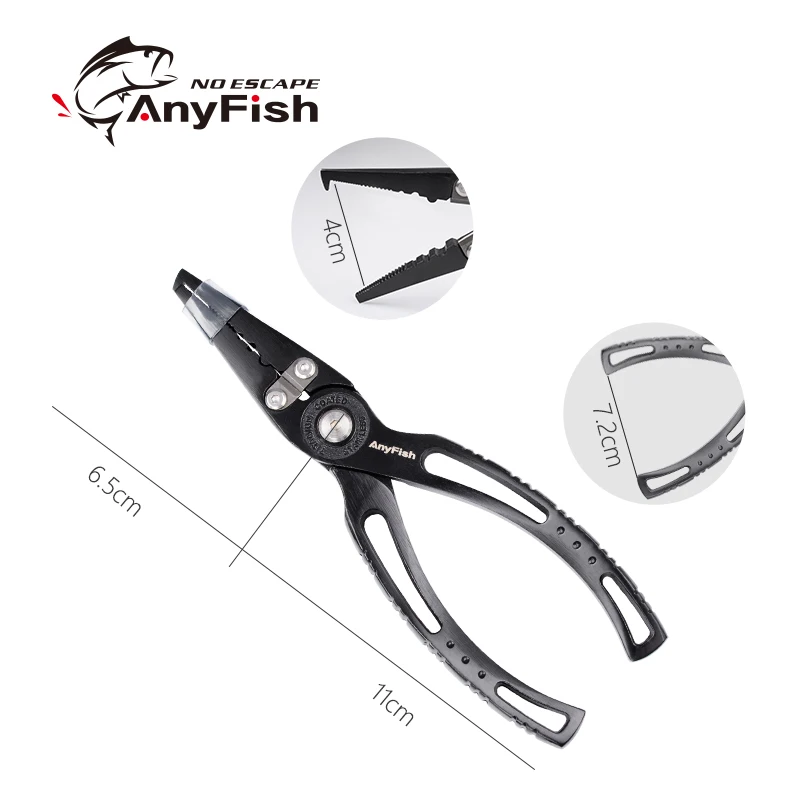 ANYFISH Portable Stainless Fishing Pliers  Multifunction Fishing Hook Remover Line Fishing Cutter Scissors 190g