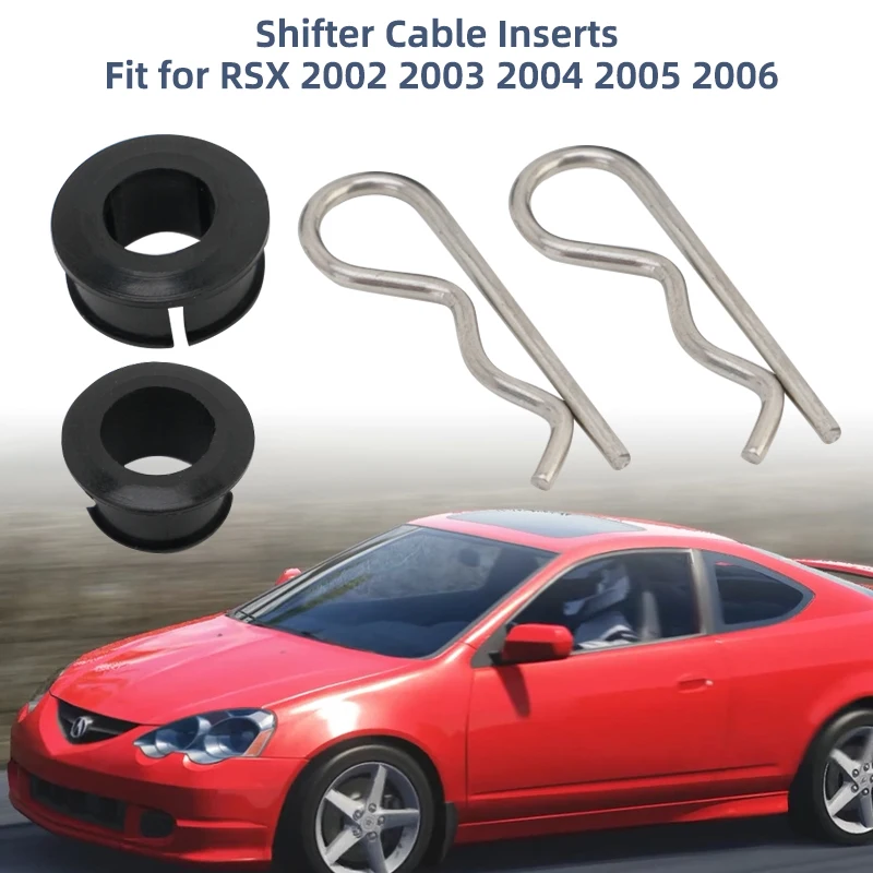 ABS Shifter Cable Inserts Bushings Kit with R‑Clips for Acura RSX DC5 2002-2006 CL Type S 2003 for Honda Civic 2001-2005