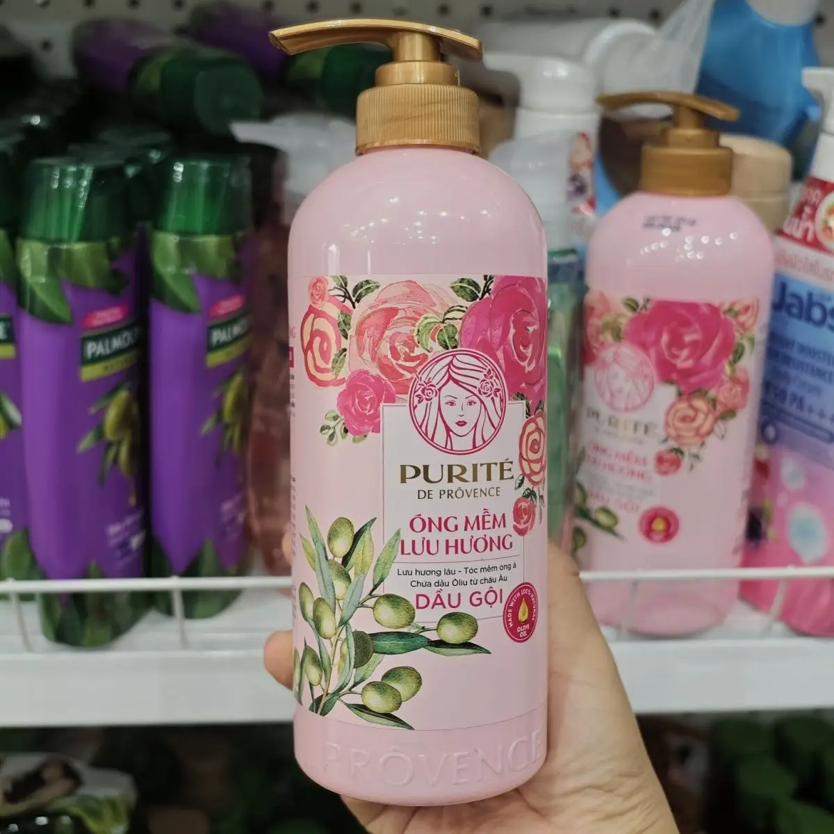 shampoo-color-care-purite-600ml-–-rosa-con-olio-d'oliva-riduce-il-prurito-e-il-crespo-adatto-per-i-viaggi-liquido-delicato