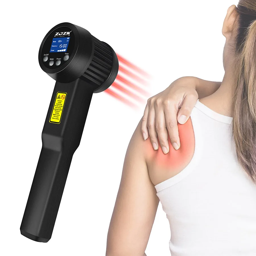 Class Iv Cold Laser Therapy for Shoulder Pain Tissue Repair 5W 10x650nm+10x808nm+5x905nm With Continuouse Pulse Two Working Mode