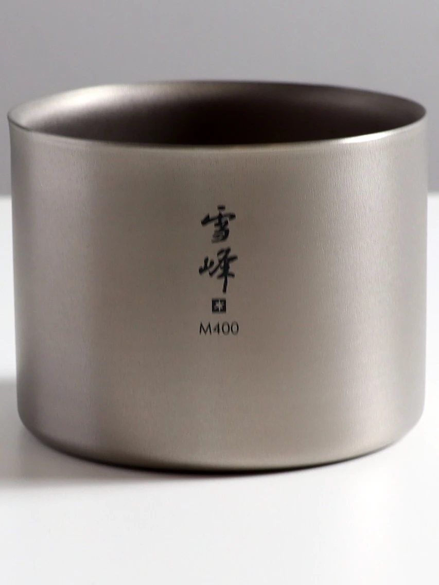 Snow Peak Titanium Cup Double Layer Handlel Tea Water Cup Old Model Outdoor Cam Travel Gear Pure Titanium Bottle/Can
