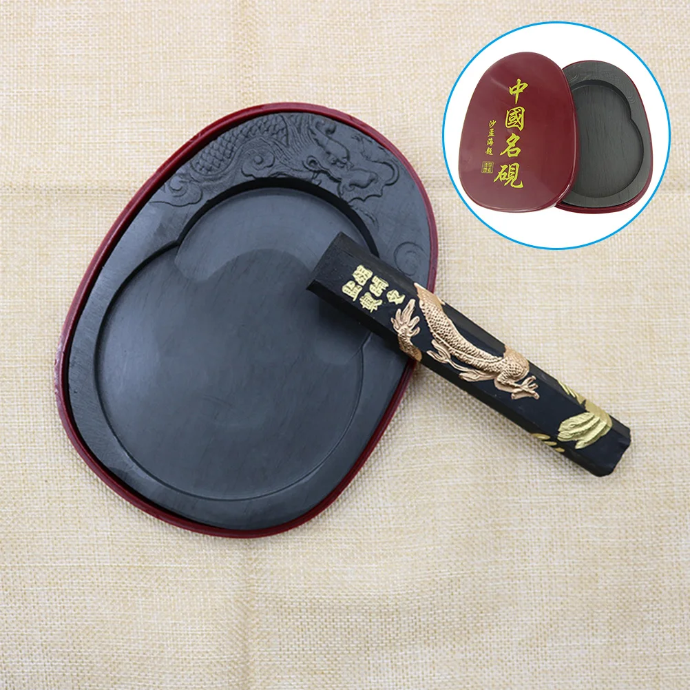 

Inkstone With Cover Compact Practical Design For Calligraphy Painting Writing Durable Washable Reusable Chinese Ink