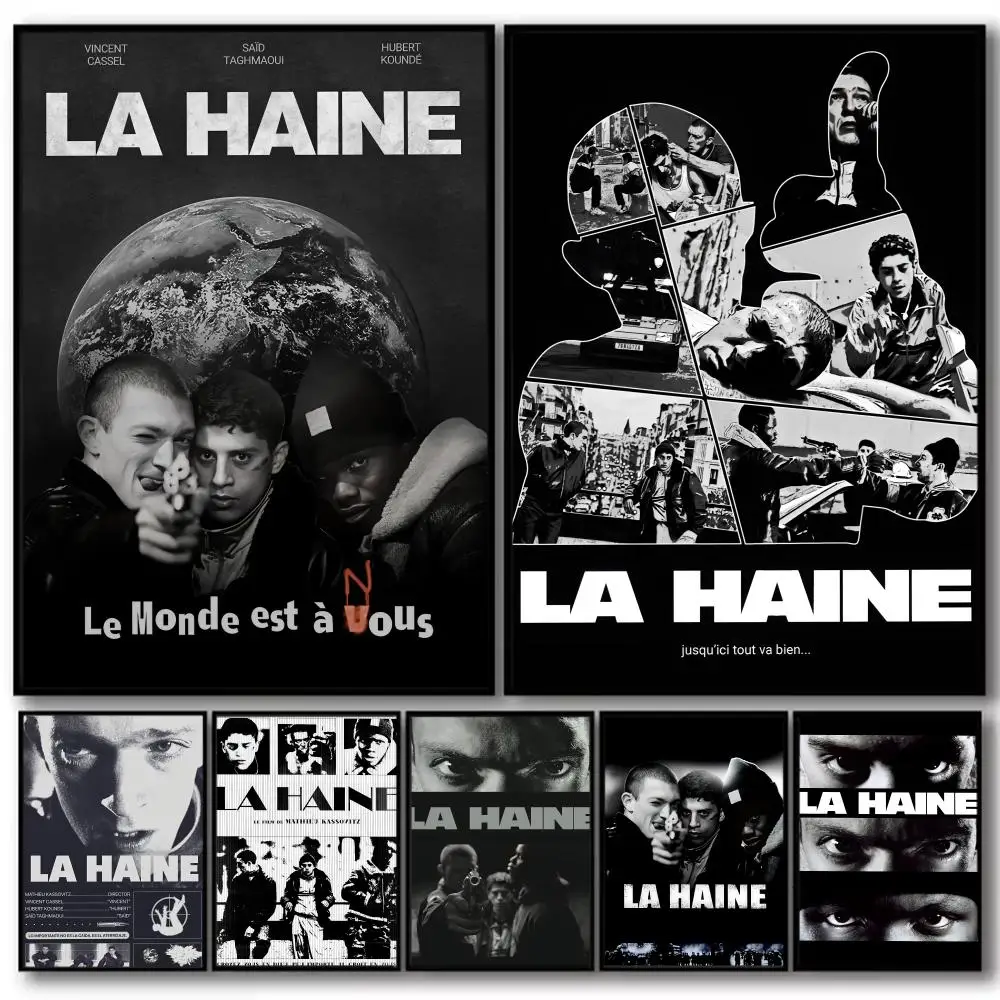 Good Movie L-la Haine Painting Calligraphy High-Quality Cotton Canvas Poster Wall Art for Living Room Modern Coffee House Decor