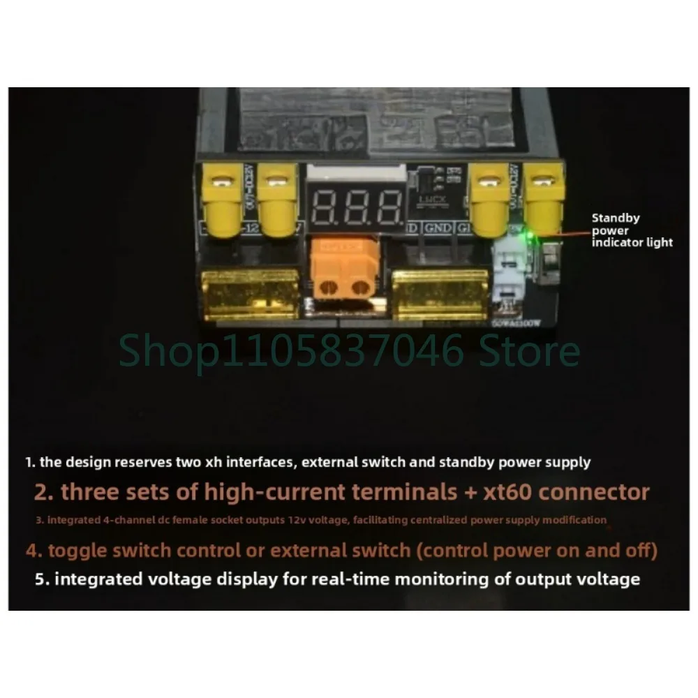 The server power strip is suitable for converting 495W-750W-1100W power supply to 12V centralized supply