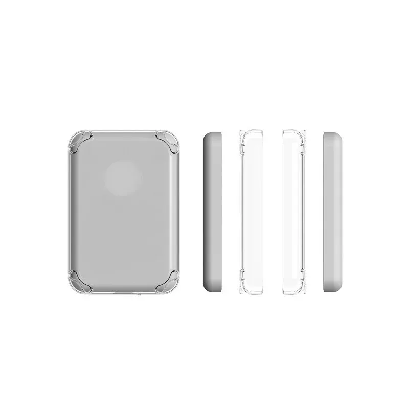 For Apple MagSafe External Battery Transparent Case Shockproof Protective Cover Wireless Magnetic Battery Silicone Case Bumper