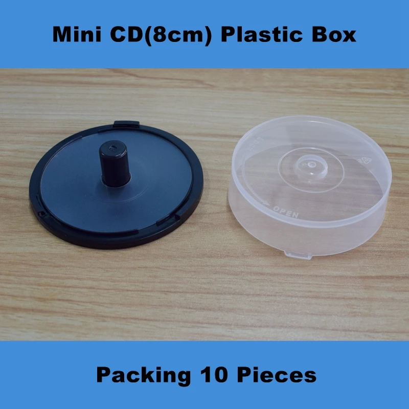 ReadStar Plastic Storage Box for 8cm Mini CDs/DVDs Safe Transmission Barrel Suitable for 10 Pieces CDs Storage