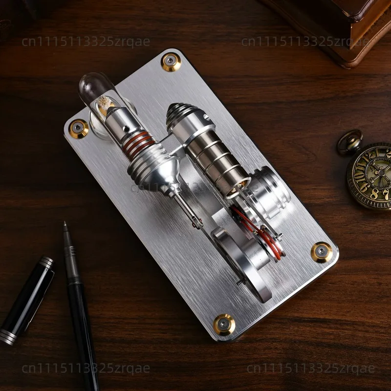 Boutique Stirling engine, miniature engine model, external combustion engine, can be started