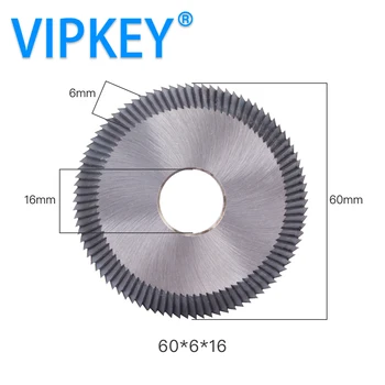 60 * * * * * * * 6*16มม.2Pcs HSS ตัดเครื่อง Blade สำหรับการทำสำเนา Key เครื่องตัด Key ใบมีดตัดเครื่องมือ