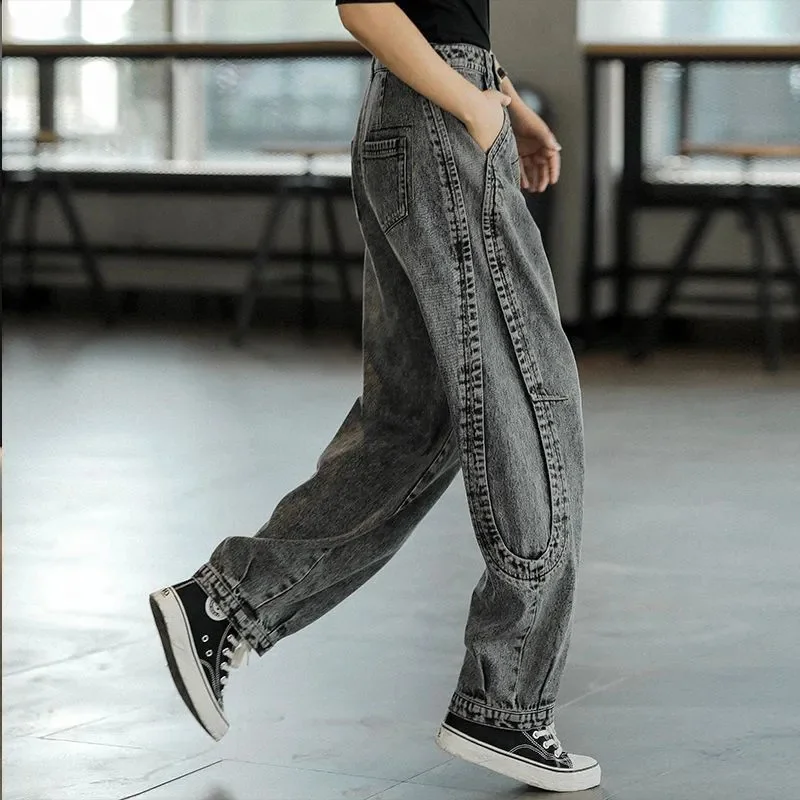 High waisted Jeans For women's 2024 Spring Autumn New Loose Casual Trousers Female Straight leg Versatile Harlan Denim Pants