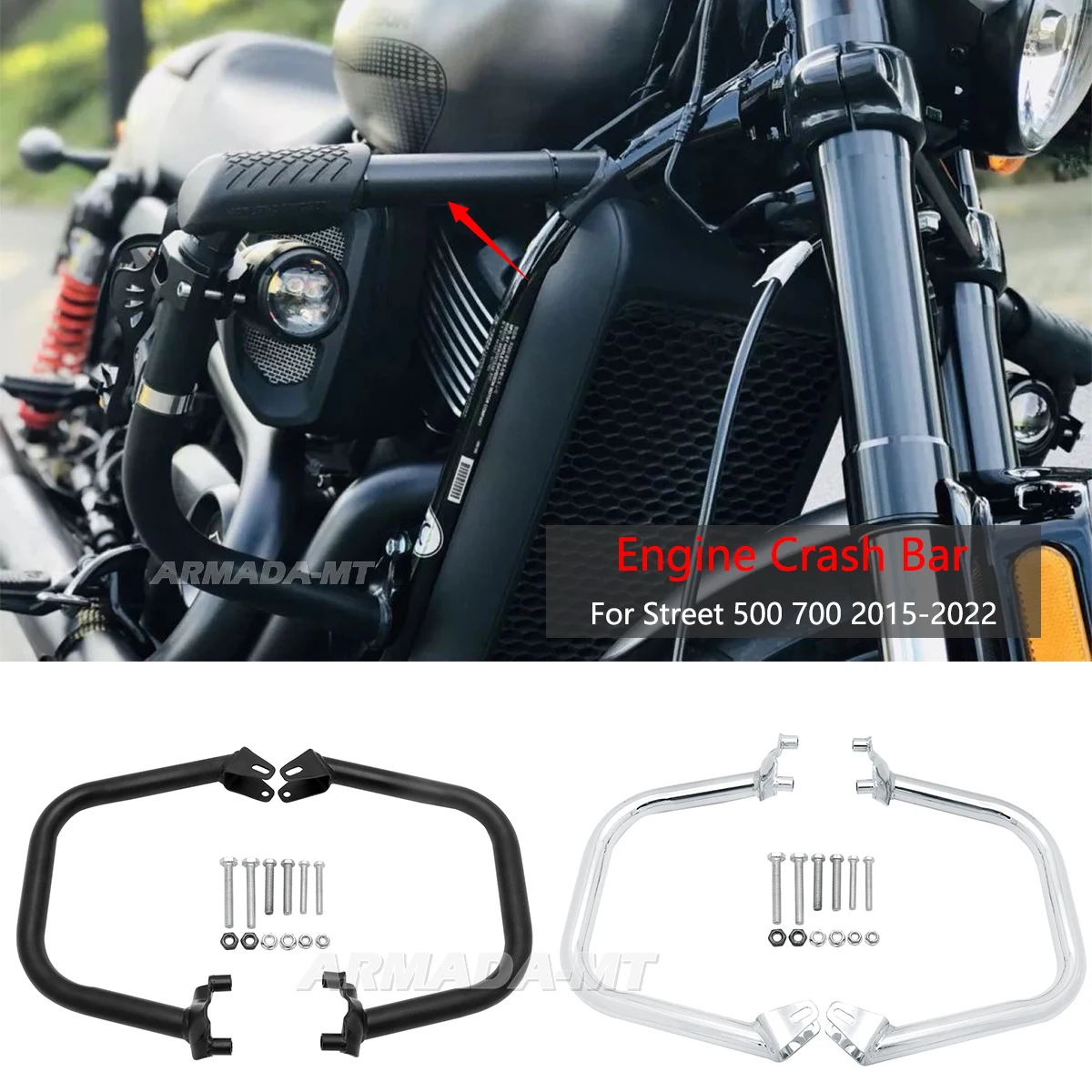 XG500 Motorcycle Accessories Engine Guard Crash Bars For Harley Street 500 / 750 XG750 2015-2022 Street Rod XG750A 2017-2022