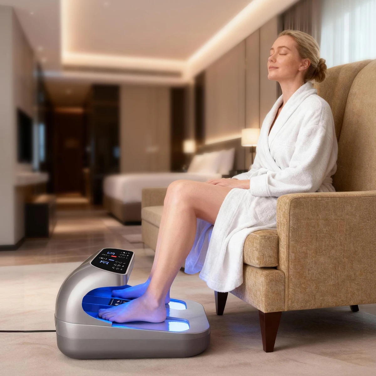 Suyzeko Physiotherapy Terahertz Foot Massager PEMF Tera Hertz Frequency Therapy Device Heating Therapy Cell Energy Health Care