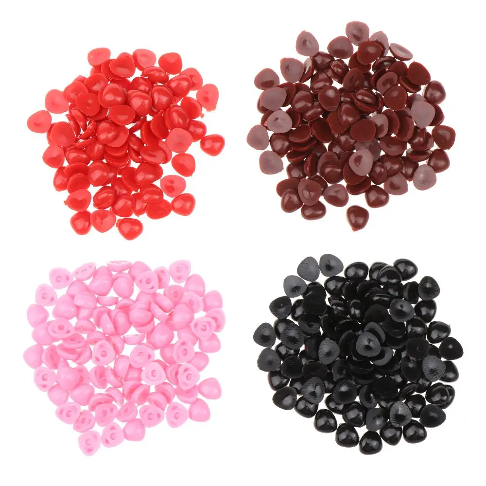 100pcs Craft Bear Buttons DIY Tool  Noses Dolls Accessories Safety Parts Triangle Nose