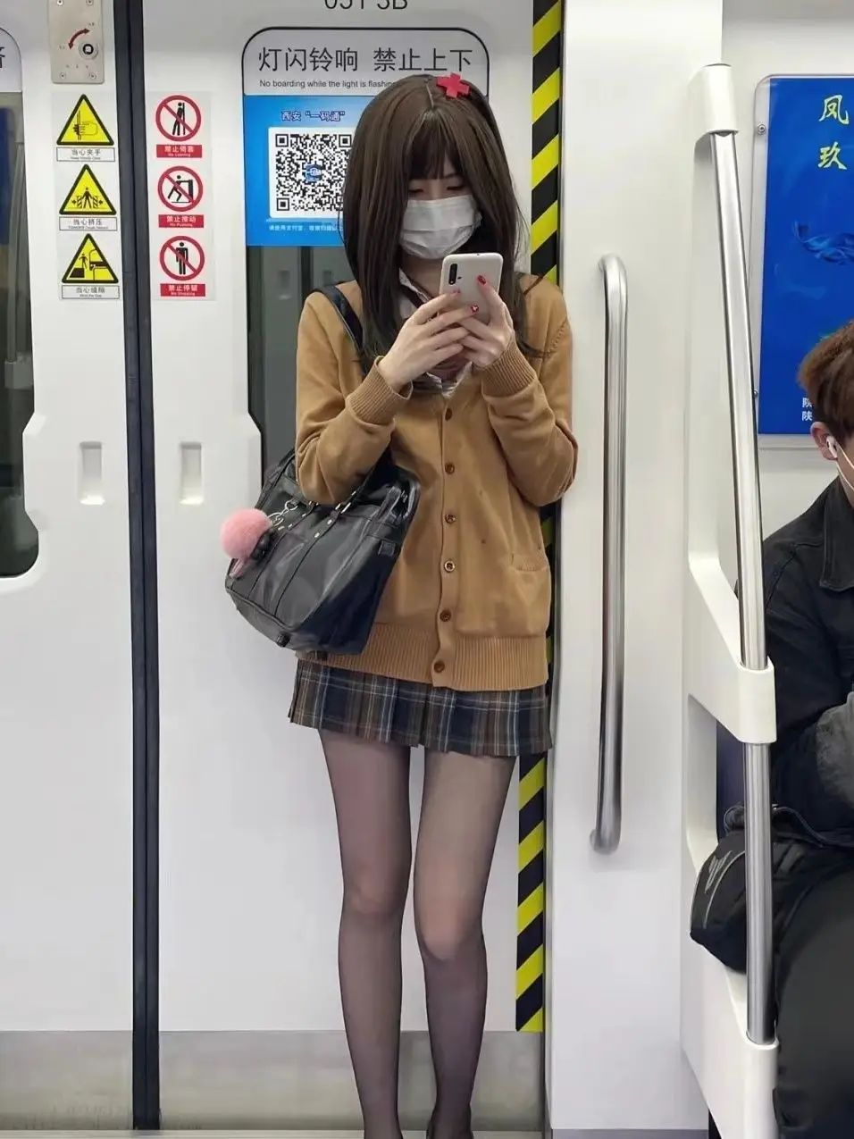 Cardigã JK marrom com decote em V original, cardigã elegante de manga comprida – macio, confortável, quente, roupas diárias da moda feminina