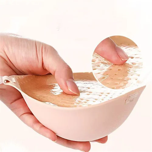 Imagen 2 del producto Adhesivo grueso para el pecho de 5CM/6CM, sujetador de silicona Invisible para mujer, sujetador de silicona Push Up, pegatinas de cinta para pezones impermeables